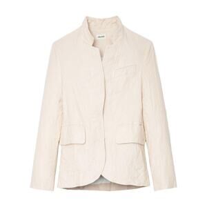Zadig & Voltaire Verys Creased Leather Jacket in Natural